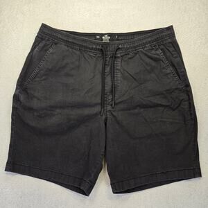 Hollister Jogger Shorts Mens L Black Epic Flex Casual Drawstring Pockets Casual
